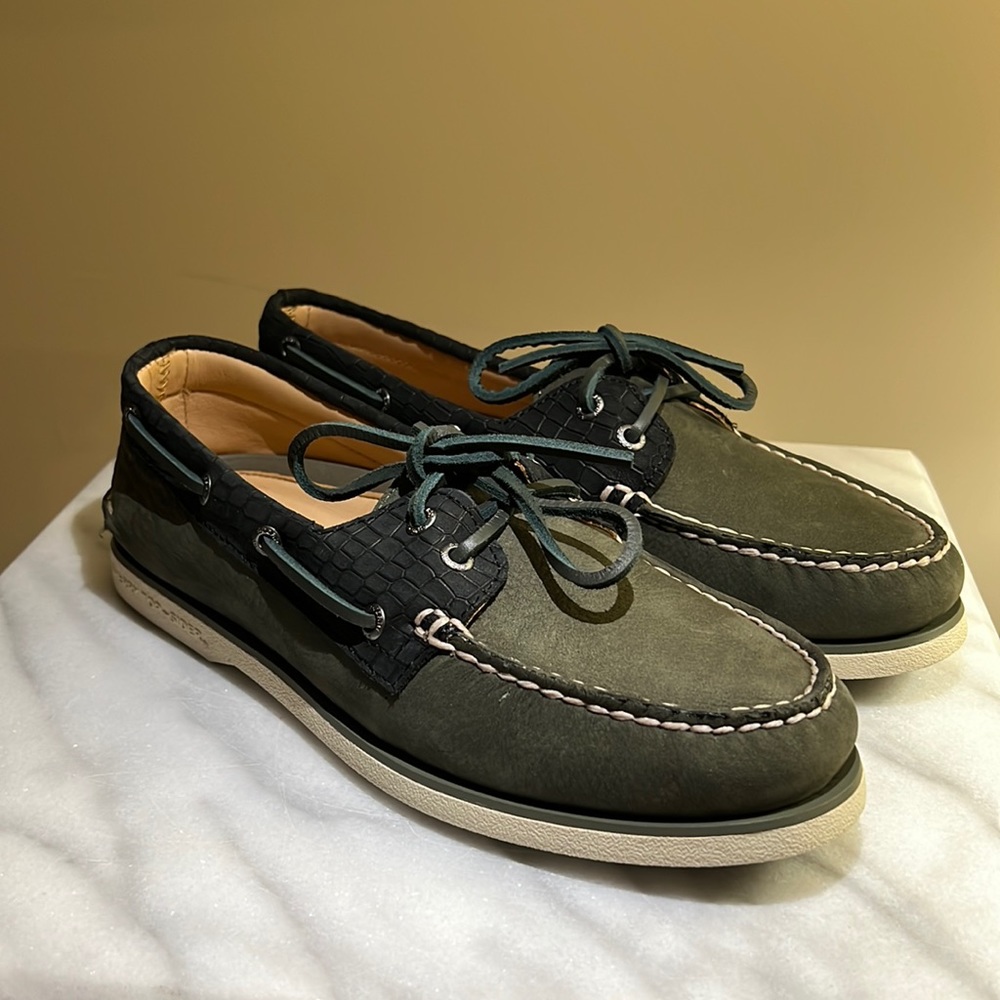 SPERRY - Gold A/O CROC OLIVE/BLACK (NEW)